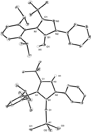 311x450 Ortep Drawings Of 3 (Top) And 5 (Bottom), All Hydrogen Atoms