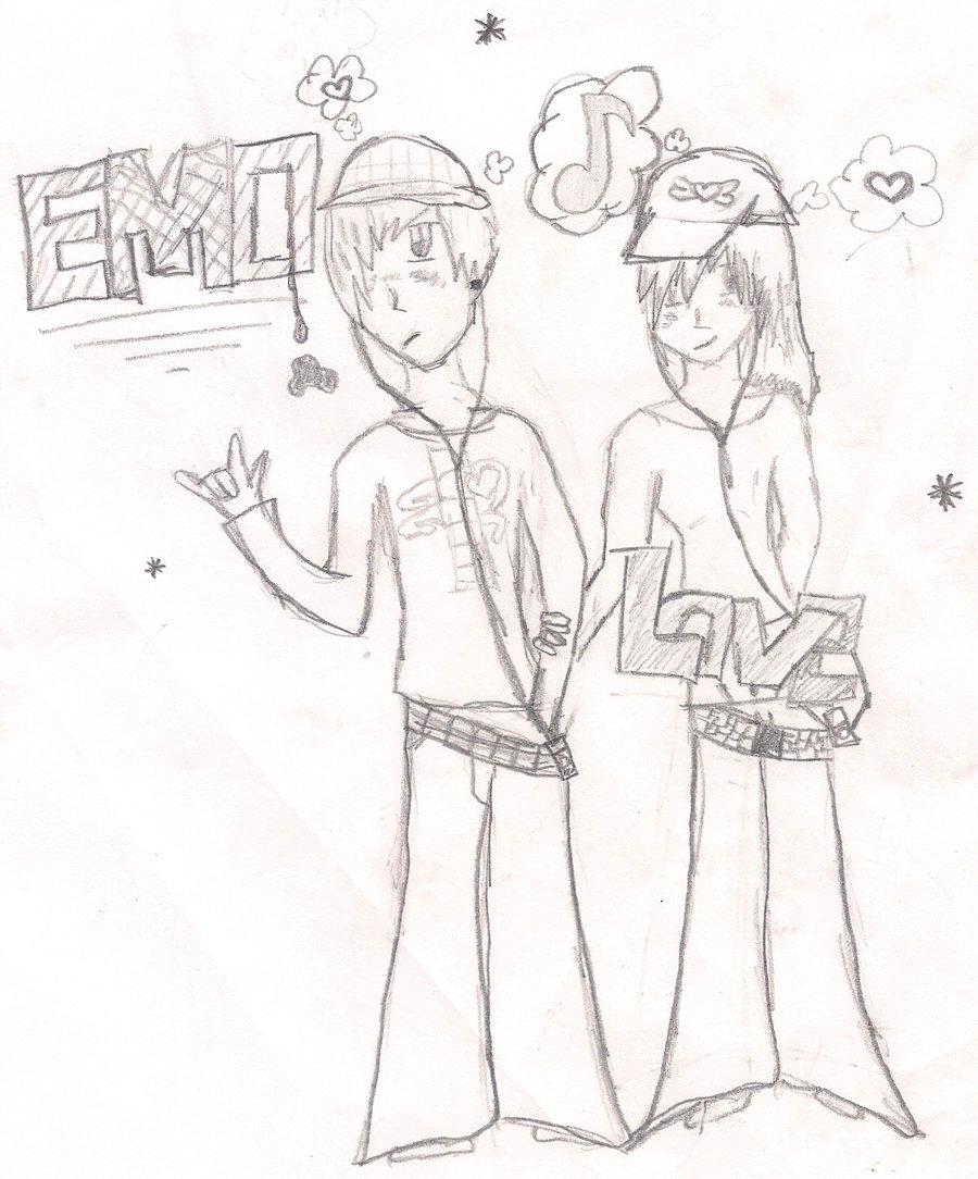 900x1084 Balahop Emo Love Drawings