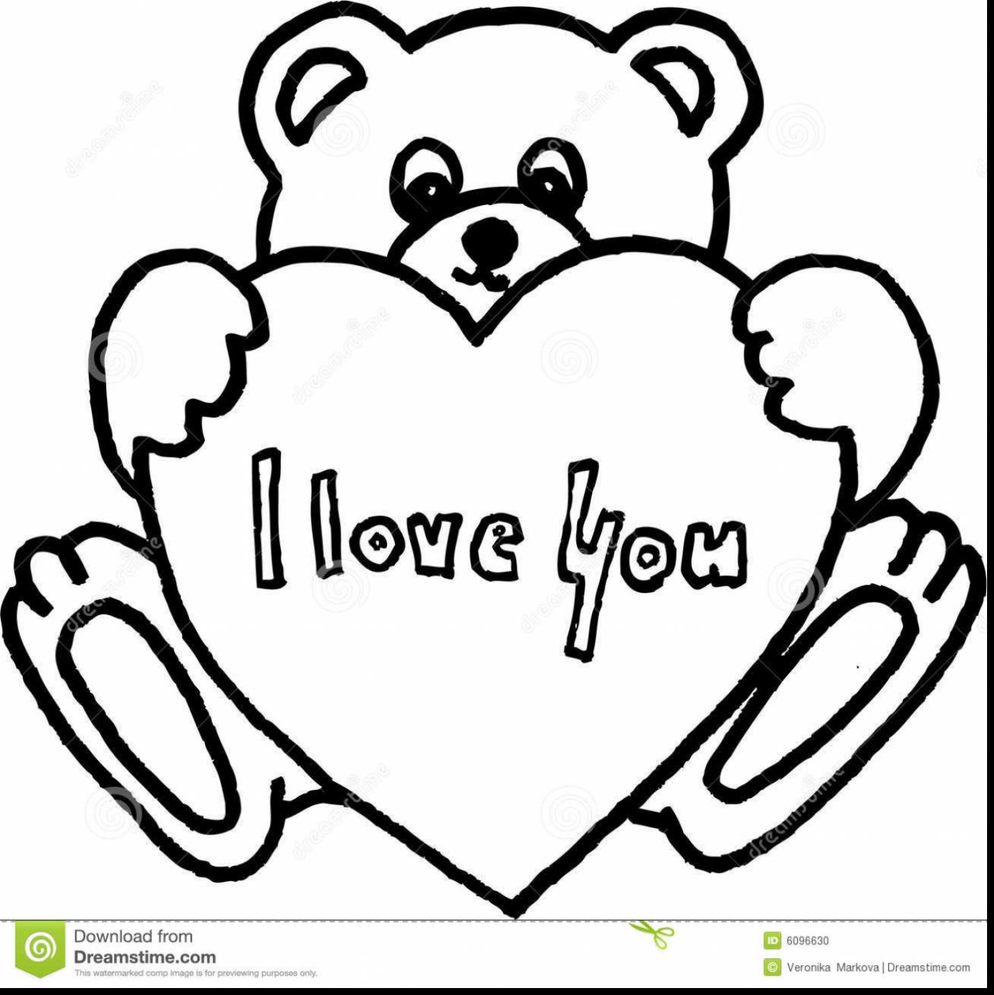1430x1431 Teddy Bear With Heart Sketch Incredible Love You Teddy Bear