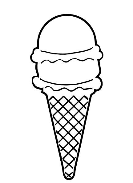 432x595 Different Types Of Ice Cream Cones Outlines