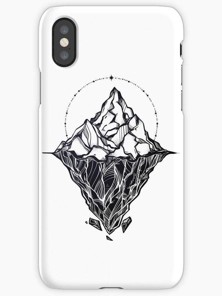 750x1000 Iceberg Drawing Ice Mountains Iphone Cases Amp Covers By