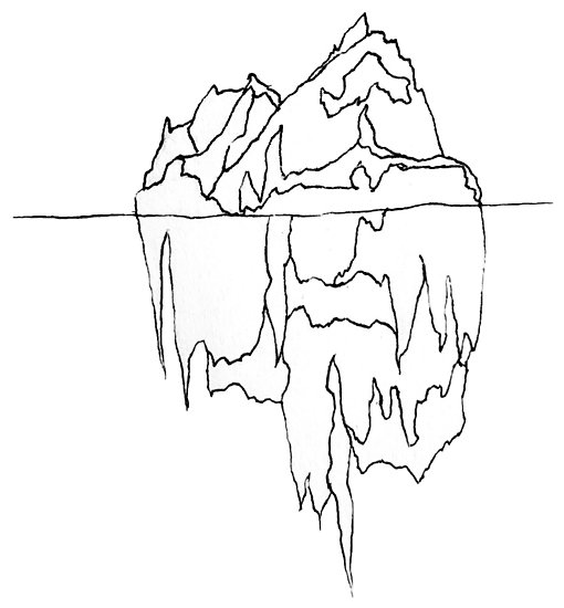 Iceberg Line Drawing at GetDrawings | Free download