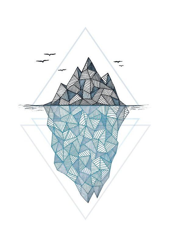 561x798 Iceberg Art Print By Barlena Printing, Tattoo