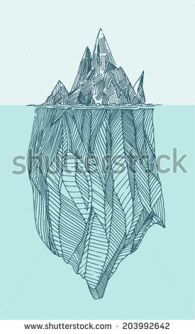 275x470 Iceberg Vintage Engraved Illustration, Hand Drawn, Sketch