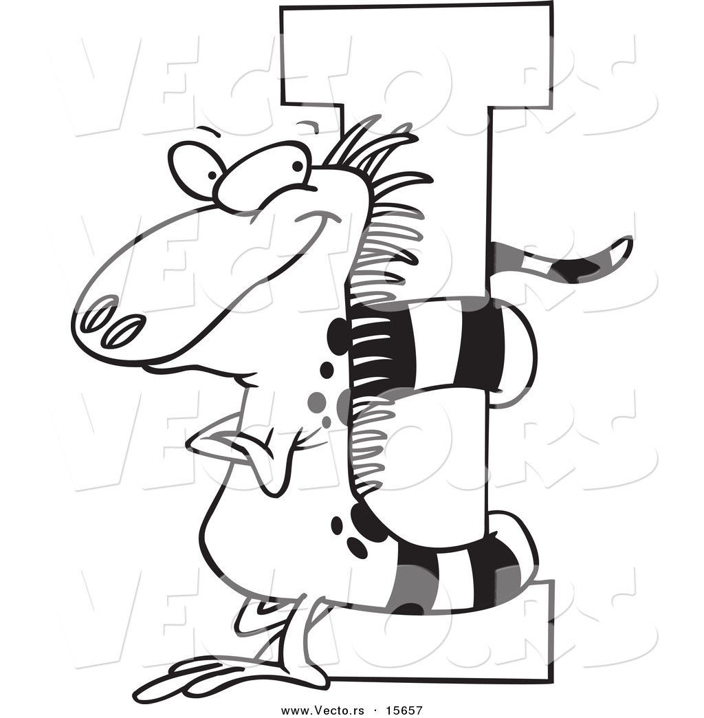 1024x1044 Vector Of A Cartoon Iguana With His Tail Wrapped Around An I