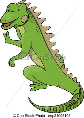 333x470 Iguana Cartoon Illustration Eps Vectors