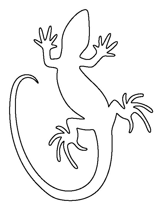 550x712 Lizard Pattern. Use The Printable Outline For Crafts, Creating