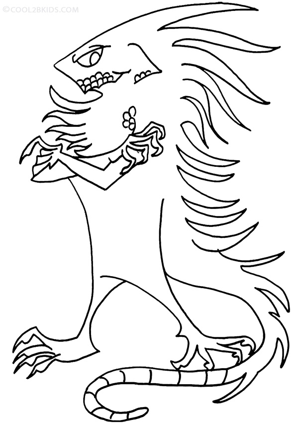 597x850 Printable Iguana Coloring Pages For Kids Cool2bkids