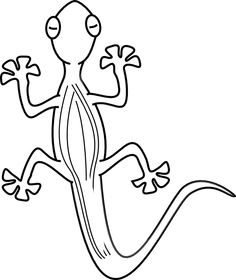 236x280 Lizard Outline Cartoon Lizard Outline Tattoo