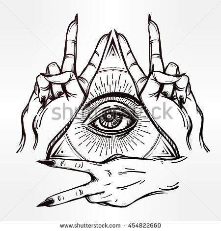 450x470 Drawn Illuminati Girl