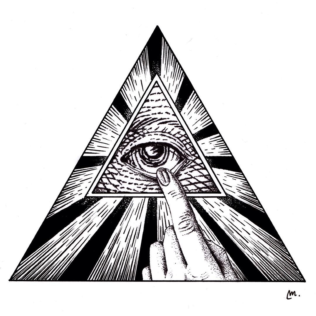 1080x1080 Drawn Illuminati Ojo