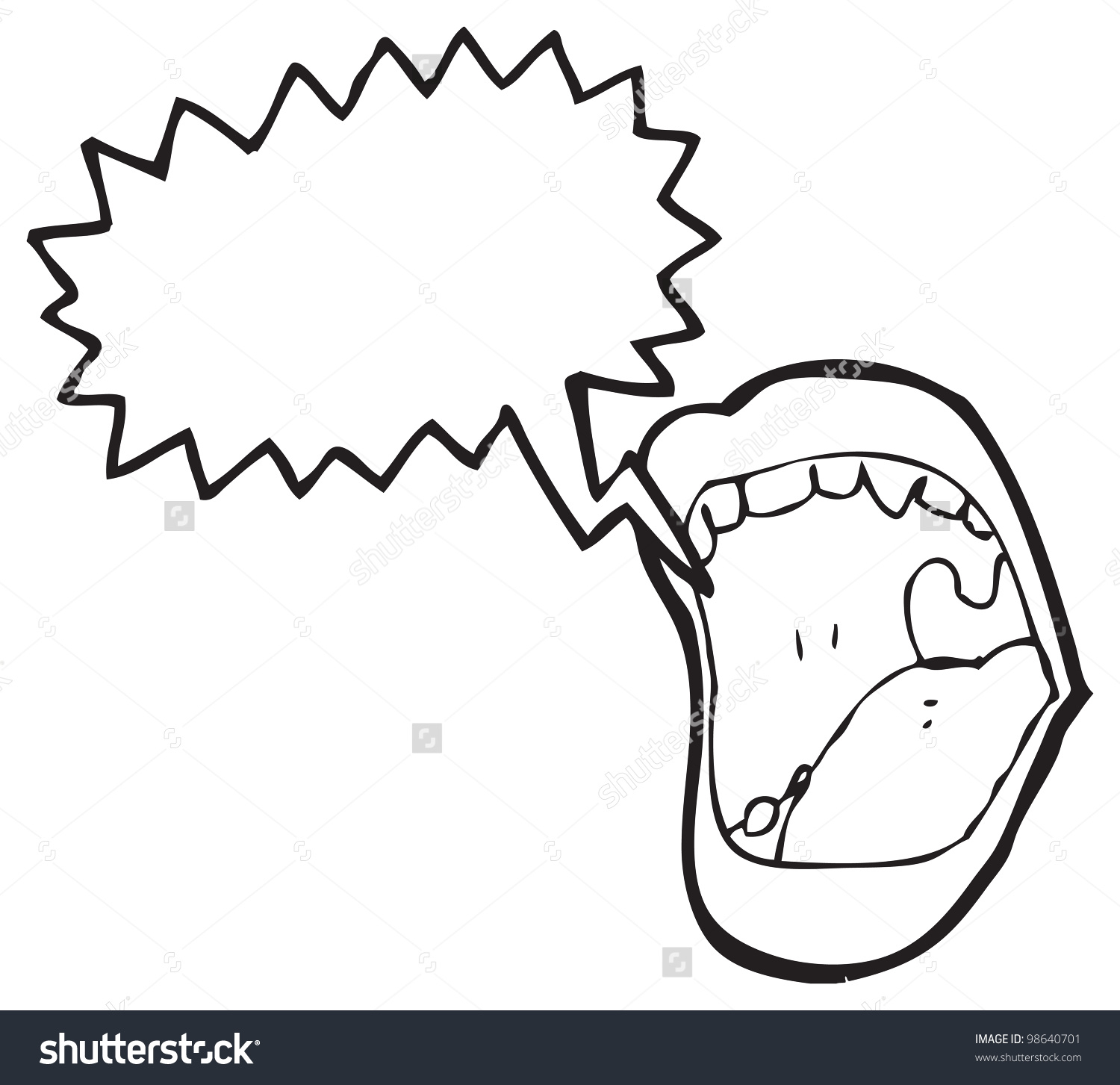 1500x1453 Cartoon Of Someone Drawing Cartoon Talking Mouth Stock