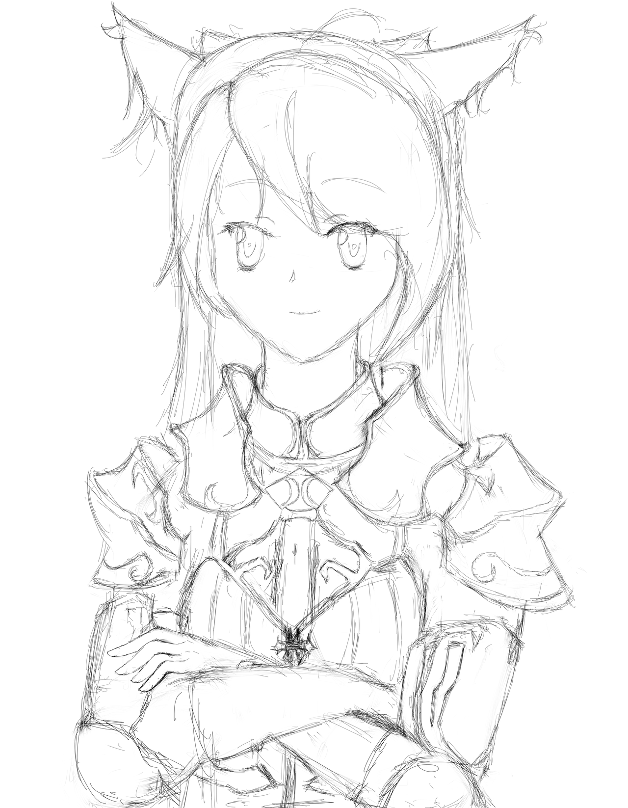 1280x1646 Armour Clad Catgirl