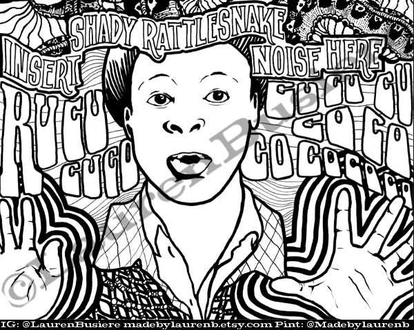 600x479 Bob The Drag Queen Quote Coloring Page Shady Rattlesnake Noise