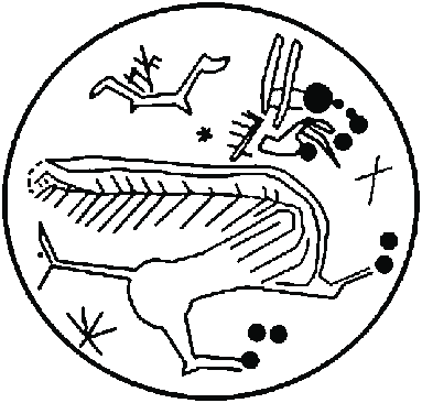 383x366 Drawing Of An Impression Taken From The Bell Shaped Stone Stamp