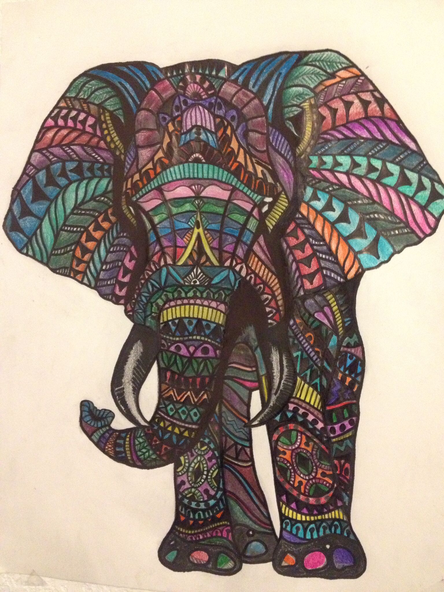 1536x2048 Elephant Colored Pencil Drawing Drawings. Artsy