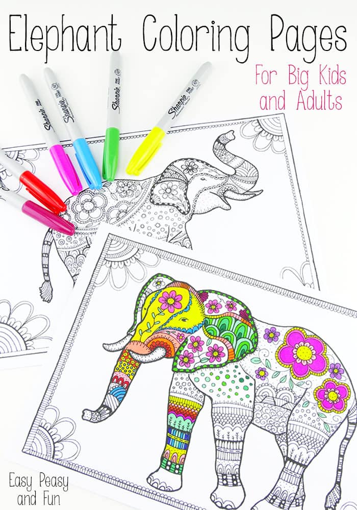 700x1000 Free Elephant Coloring Pages For Adults