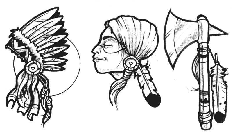 809x467 Native American Tattoo Designs Drawings American Indian 1 87