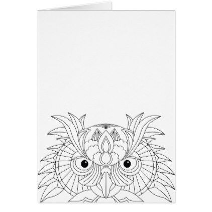 422x422 Owl Sketch Card