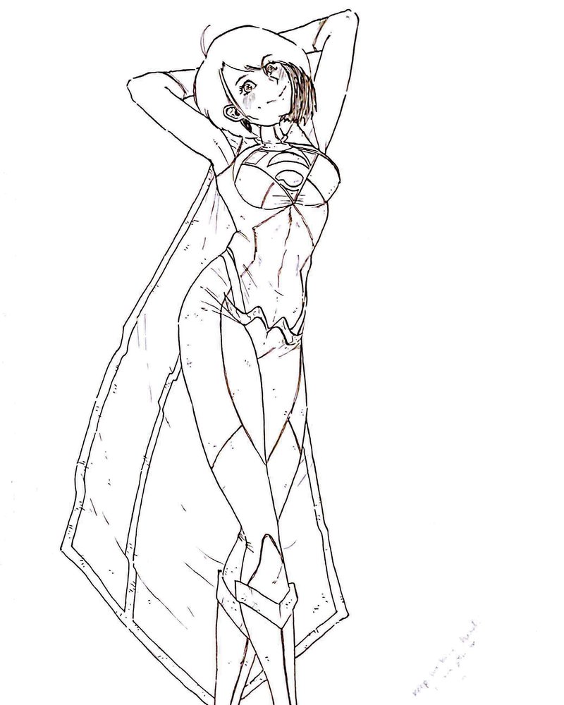 800x1000 Injustice 2 Supergirl Inks By Autonomousinque