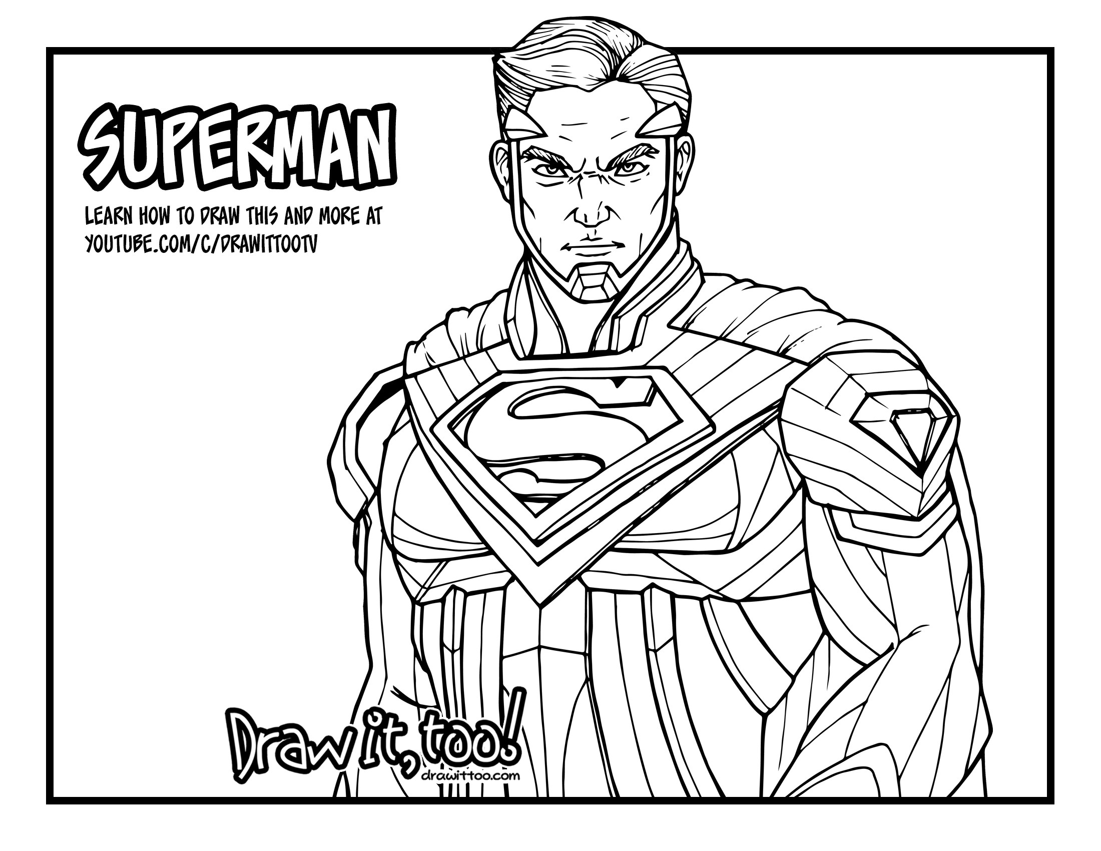 2200x1700 How To Draw Superman (Injustice 2) Narrated Easy Step By Step