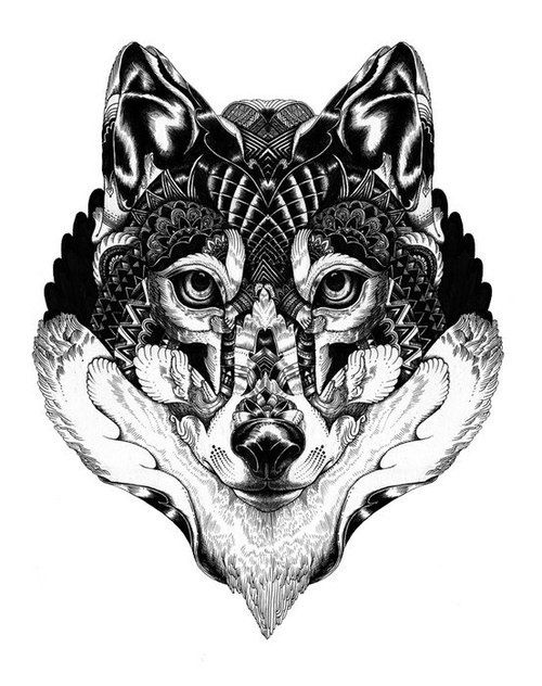 500x632 Designs That Will Get Under Your Skin Mandala Wolf Design