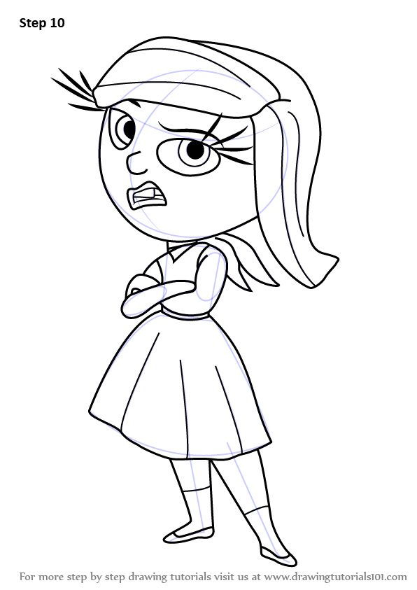 596x843 Learn How To Draw Disgust From Inside Out (Inside Out) Step By