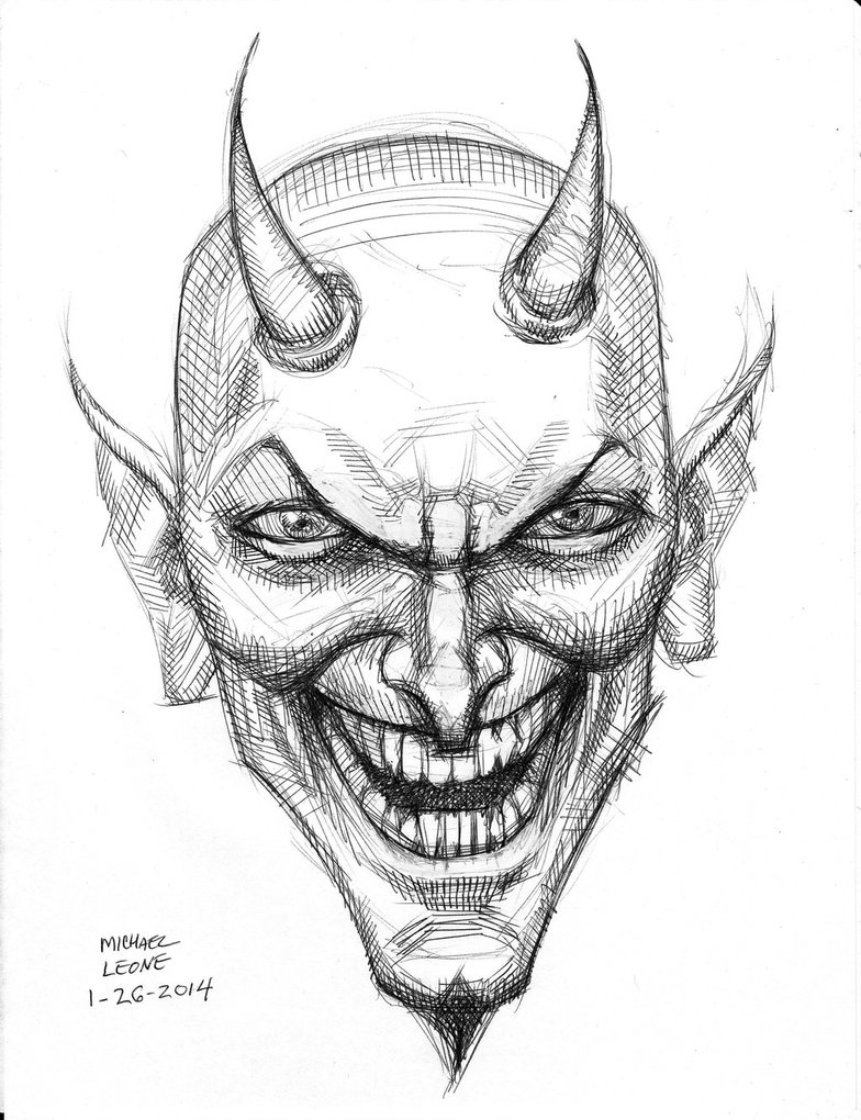784x1020 Collection Of Demon Pencil Drawing High Quality, Free