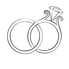 Interlocking Wedding Rings Drawing at GetDrawings | Free download