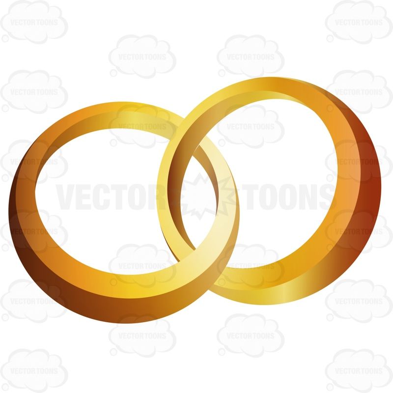 800x800 Two Gold Rings Interlocked