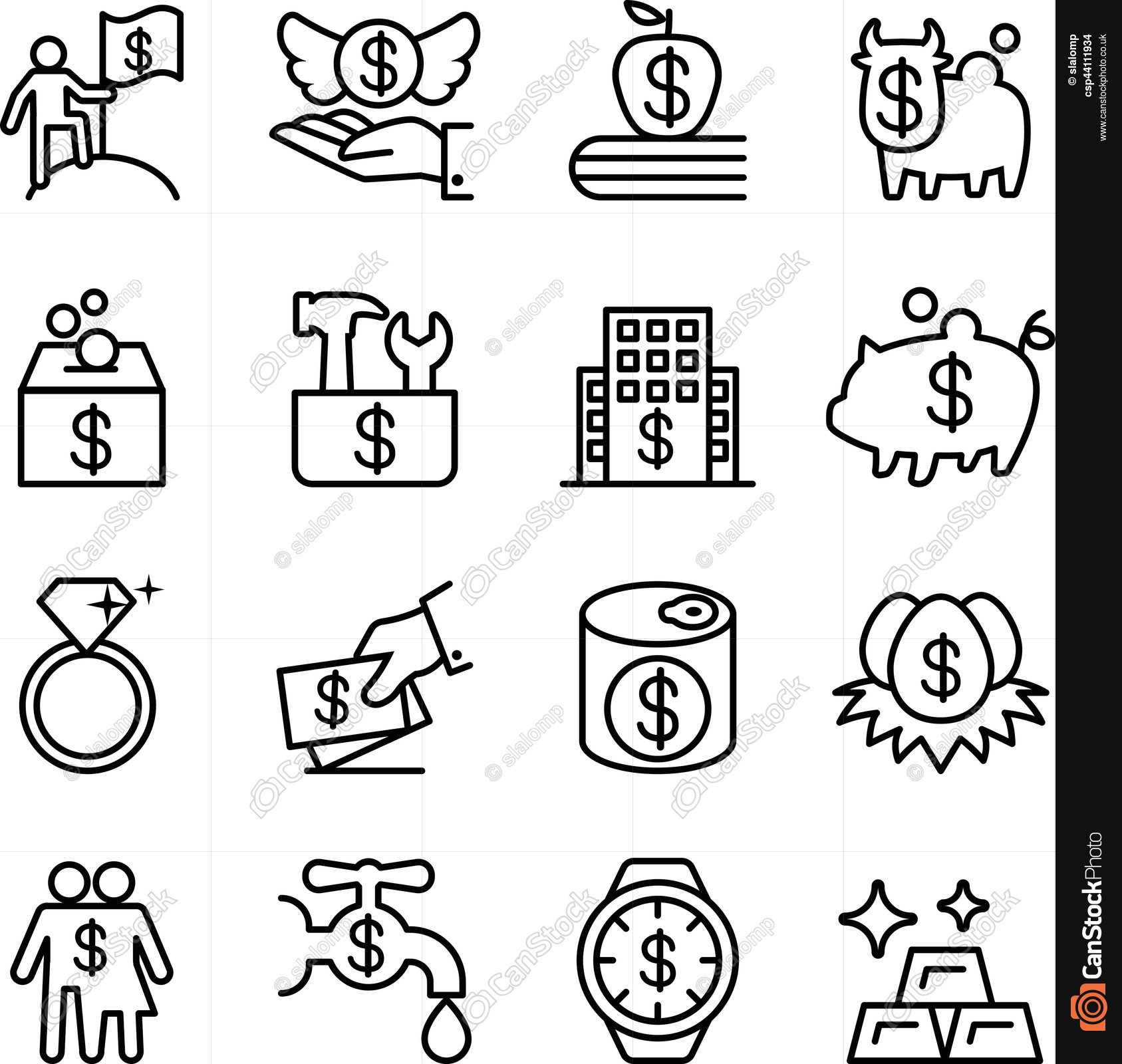 1687x1600 Saving Money ,vestment , Financial, Property Icon Set