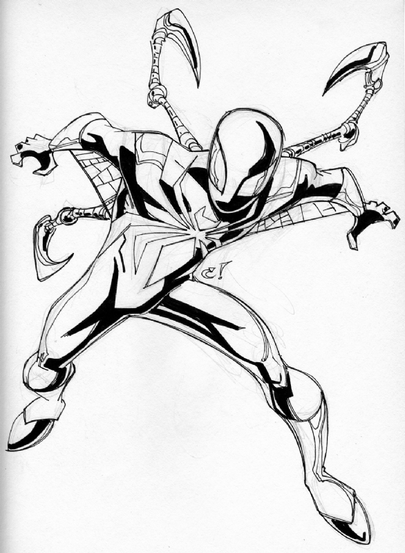 Iron Spider Drawing at GetDrawings | Free download