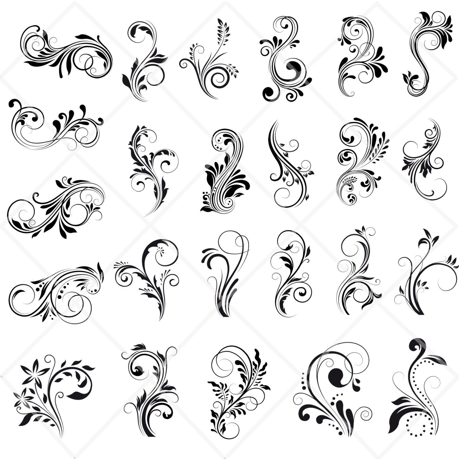 1500x1500 Flourish Clipart Wedding Item