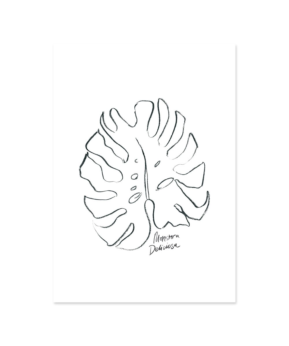 1000x1194 Monstera Deliciosa Art Print Medium