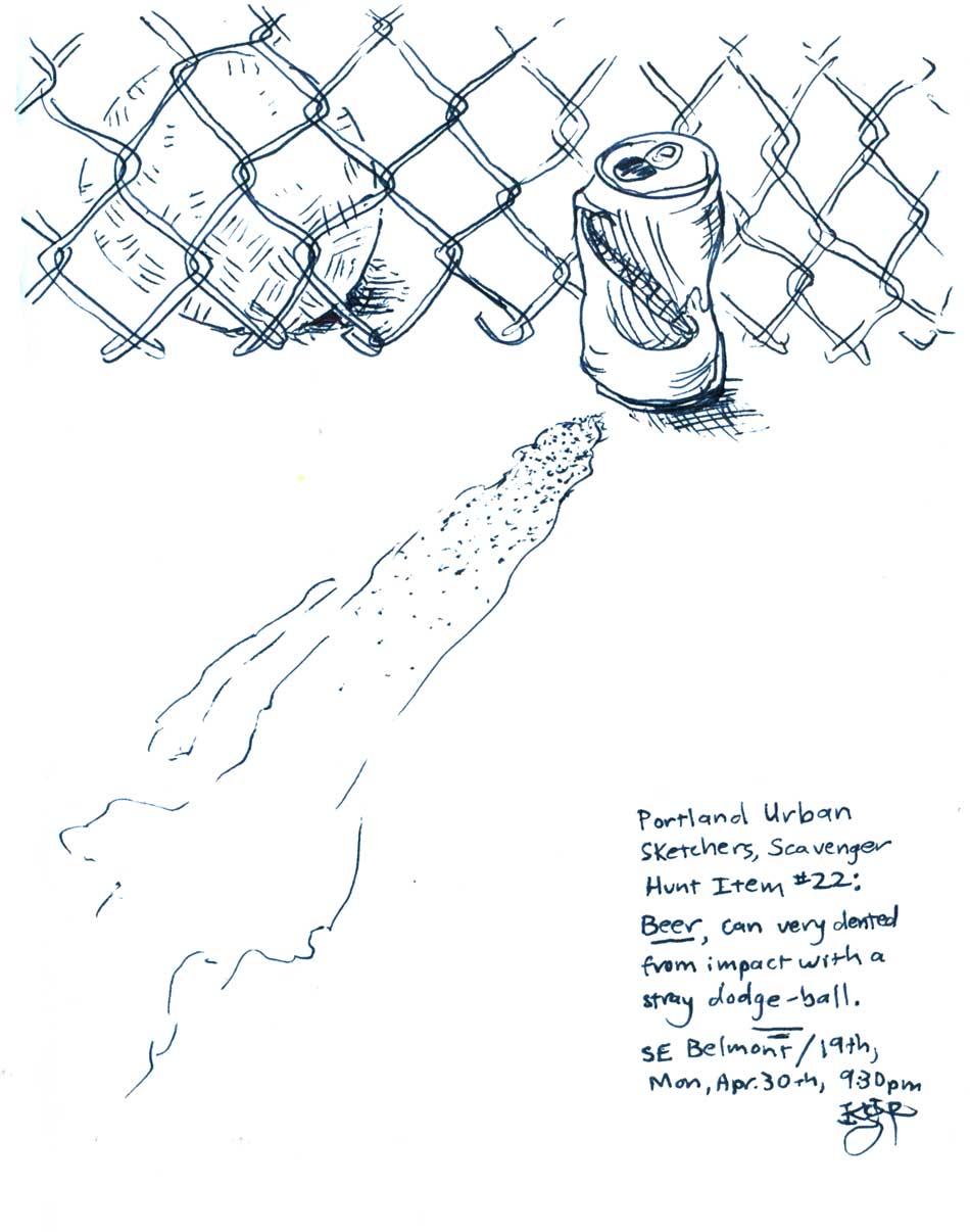 950x1206 Urban Sketchers Portland Scavenger Hunt, Item No 22 Beer