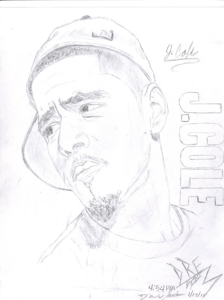 772x1036 Collection Of J Cole Drawing Step By Step High Quality, Free
