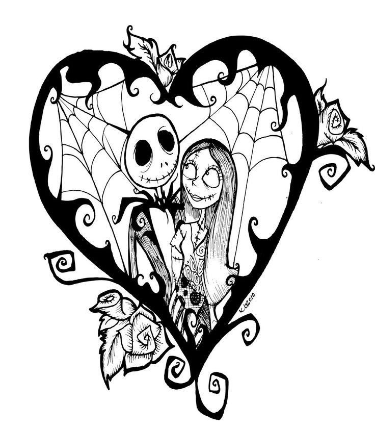 736x839 25 Best Black And White Nightmare Before Christmas Tattoos Images