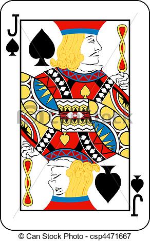 292x470 Jack Of Spades Playing Card Vectors Illustration