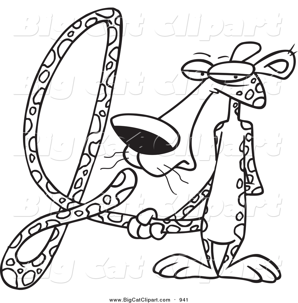 1024x1044 Cartoon Vector Clipart Of A J For Jaguar