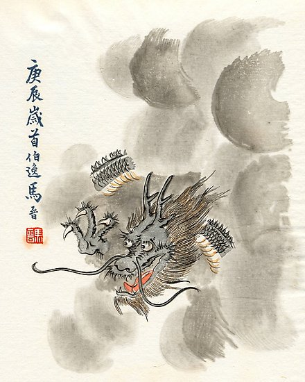 440x550 Japanese Smoke Dragon Photographic Prints By Chunga Redbubble
