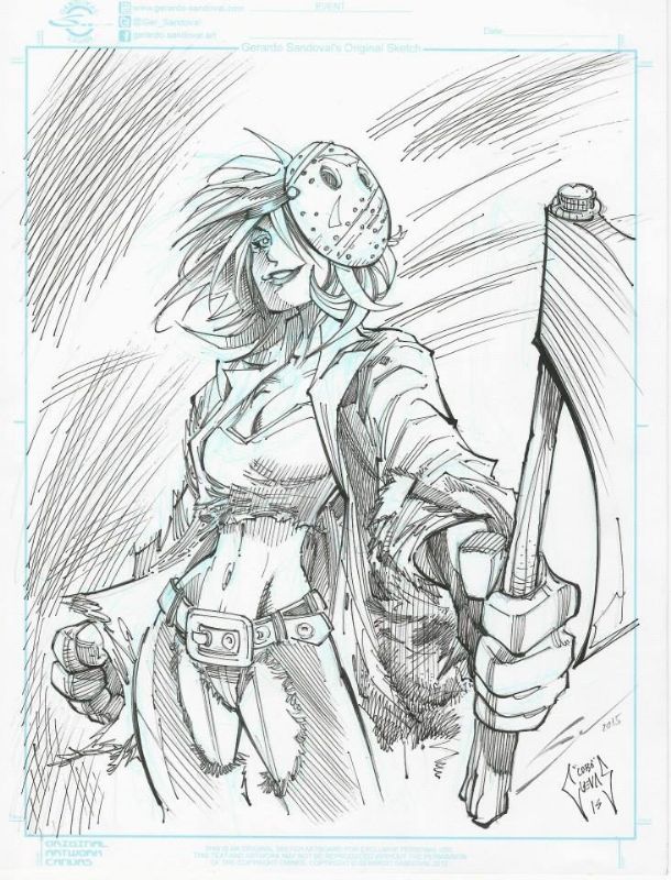 610x800 Jason Voorhees By Gerardo Sandoval Comic Art Comic Book Art