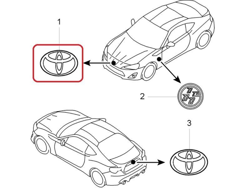 800x600 New] Jdm Toyota 86 Zn6 Emblem Front Toyota Genuine Oem Subaru Brz