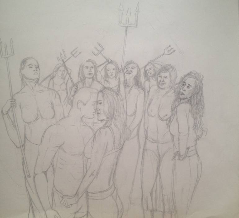 770x701 Saatchi Art Jealousy Drawing By A Wraith