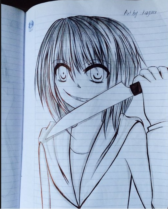 573x712 My Drawingjeff The Killer By Kaguraria