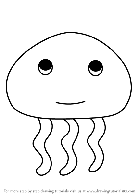 567x800 Learn How To Draw A Jellyfish For Kids Very Easy (Animals For Kids
