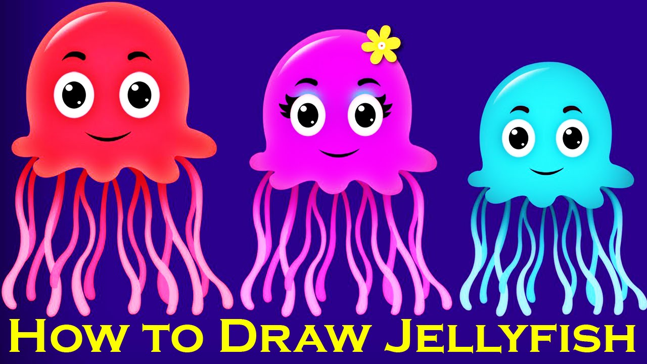 1280x720 How To Draw Jellyfish Creative Art Work Easy Drawing Steps