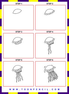 236x321 How Draw A Jellyfish Step By Step Drawing Tutorials How