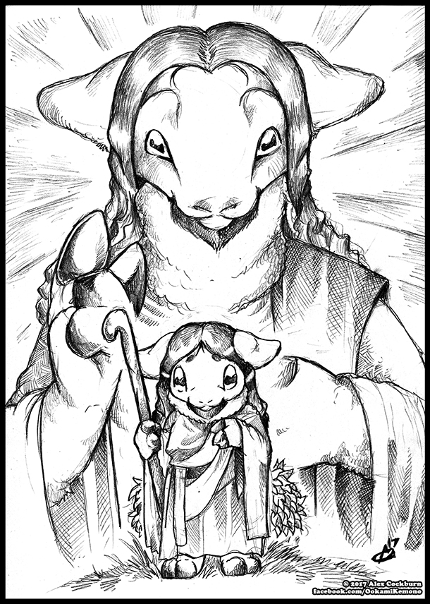 610x856 Jesus Lamb By O Kemono
