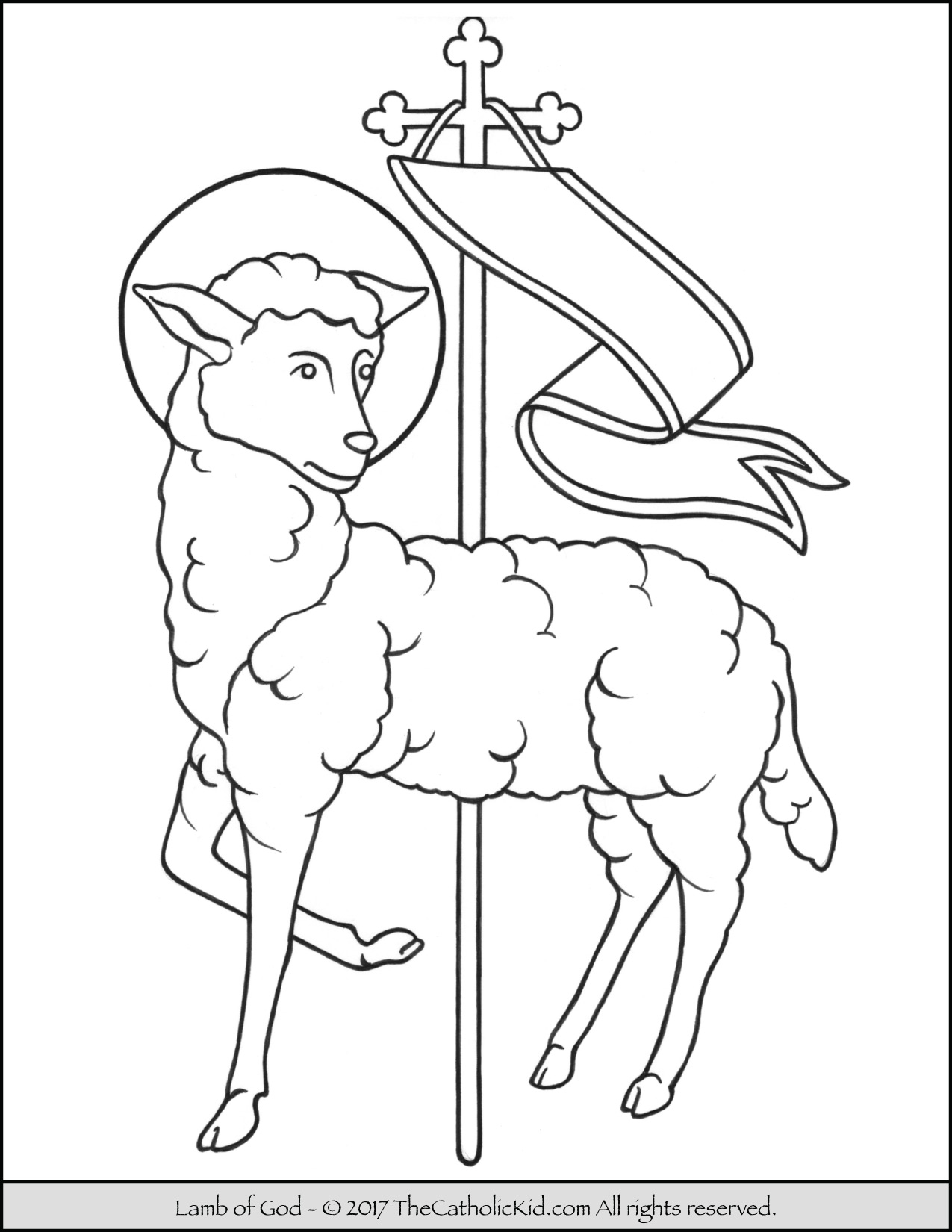 1275x1650 Lamb Of God Coloring Page