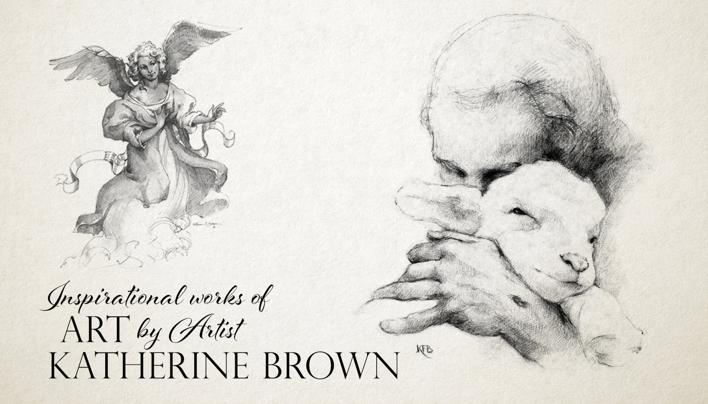 1400x800 Jesus And The Lamb By Artist Katherine Brown Purchase Prints And Cards